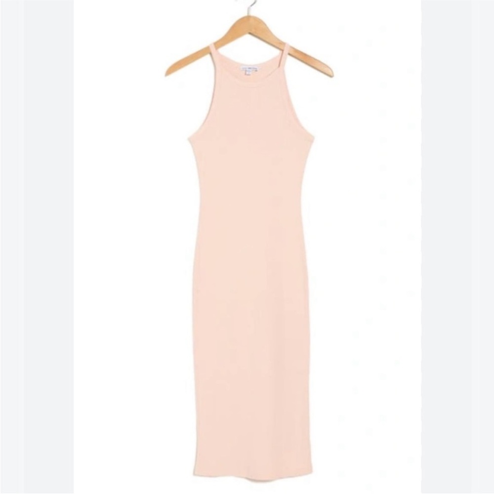 JAMES PERSE Ribbed Midi Tank Dress In Nougat in Women’s Sz L NWOT